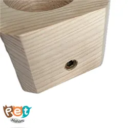 دانخوری چوبی پرنده مدل دانخوری تک ساده مناسب انوع پرنده کد 955