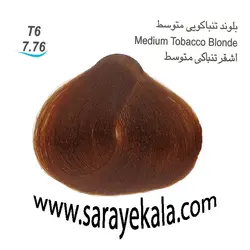 رنگ مو جوو بلوند تنباکویی متوسط T6 به شماره 7.76 حاوی کراتین و ویتامین C