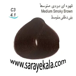 رنگ مو جوو قهوه ای دودی متوسط  C3 به شماره 4.1 حاوی ویتامین C