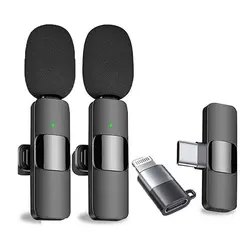 میکروفون یقه ای بی سیم گرین لاین مدل 3 در 1 / لایتنینگ+تایپ سی+میکرو