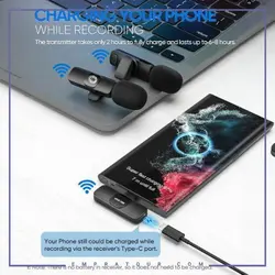 میکروفون یقه ای بی سیم گرین لاین مدل 3 در 1 / لایتنینگ+تایپ سی+میکرو