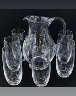 پارچ و لیوان خمره ای کریستال چک