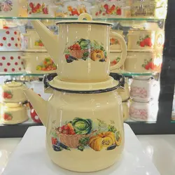 کتری و قوری لعابی طرح جدید با کیفیت عالی  (روسی