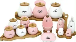 جا ادویه و جا حبوبات چوبی