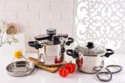 زود پز دو قلو ی استیل SME  (دو قلو 5+7  لیتر  کد کالاdsc