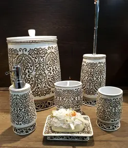 سرویس بهداشتی 6 پارچه رزین (مدل نگین استخوانی - تیمچه کالا