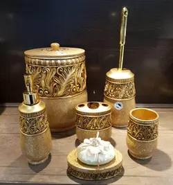 سرویس بهداشتی 6 پارچه رزین( مدل کاج اجری - تیمچه کالا