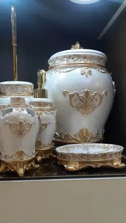 سرویس بهداشتی رزین 6 پارچه طرح سنگی کد تخفیف gh33546998