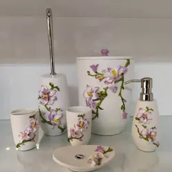 سرویس بهداشتی رزین 6 پارچه لاله سفید الوان کد تخفیف gh33546998