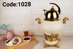 سماور استیل 3 کاره طرح ساحر رنگی طلایی 1028