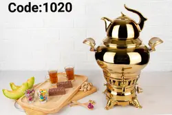 سماور استیل 3 کاره طرح ساحر طلایی 1020