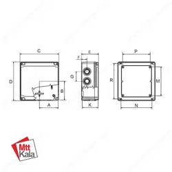 جعبه تقسیم 22220 پارسا با درب مات ABS سایز 90*220*220