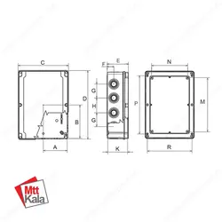 جعبه تقسیم 30000 پارسا با درب مات ABS سایز 90*220*300
