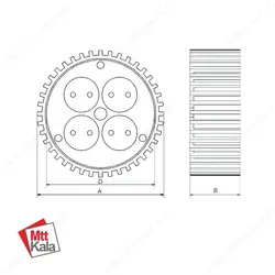 پریز سیار 4 خانه پلاستیکی بدون کابل و ارت پارسا کد 107