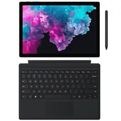 تبلت مایکروسافت مدل Surface Pro 6 - B به همراه کیبورد Black Type Cover و قلم