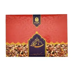 مشخصات، قیمت و خرید گز شاهکار 18 درصد مخلوط پسته و بادام لقمه - 400 گرم | گز بلداجی