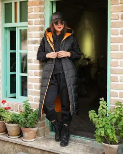 پافر دو رو طرح دار مدل هانیه