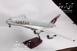 ماکت هواپیما ایرباس 380 قطری چراغ دار Qatar 380 Airbus