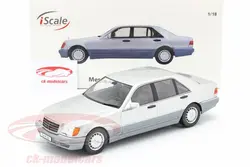 ماکت مرسدس بنز Mercedes Benz S500 W140 1:18 iScale نقراه ای/خاکستری
