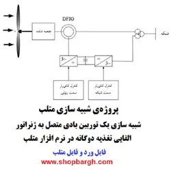 شبیه سازی توربین بادی با ژنراتور تغذیه دوگانه DFIG با نرم افزار Matlab