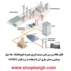 سیستم هیبرید فتوولتائیک، باد و پیل سوختی و مدل سازی در نرم افزار HOMER