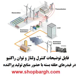 کنترل ولتاژ و توان راکتیو در فیدرهای حلقه بسته با حضور منابع تولید پراکنده (DG)