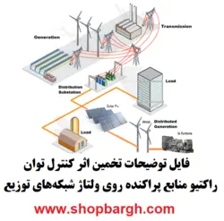 فایل تخمین اثر کنترل توان راکتیو منابع DG روی ولتاژ شبکه‌های توزیع