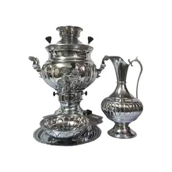سماور گازی 6 لیتری 4 تکه مدل آینه عدسی