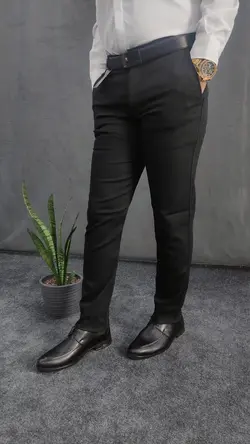 شلوار کتان کش کلاسیک