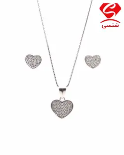 ست نقره نگین گرد