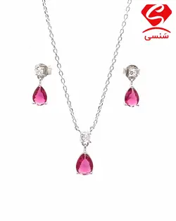 ست زیبای نقره یاقوت سرخ