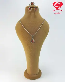 نیم ست نقره عقیق