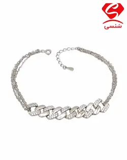 دستبند نقره طرح سواروسکی