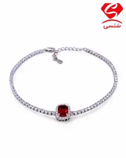 دستبند شیک نقره طرح حدید