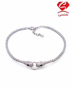 دستبند نقره زنانه طرح جواهر