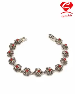 دستبند نقره عقیق