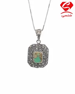 گردنبند نقره فیروزه کد128