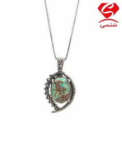 گردنبند نقره فیروزه کد125