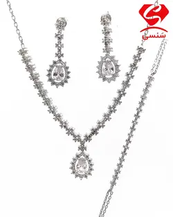 سرویس ظریف نقره مدل اشک