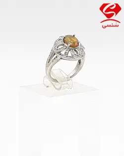 انگشتر نقره یاقوت معدنی
