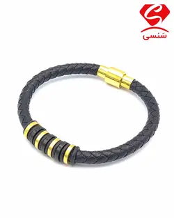 دستبند چرم و استیل مون بلان