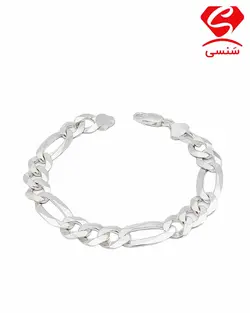 دستبند نقره پهن مردانه مدل فیگارو