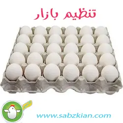 تخم مرغ تنظیم بازاری 30 عددی شانه ای سفید