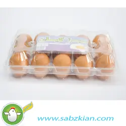 تخم مرغ 15 عددی شانه ای قهوه ای