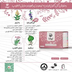 دمنوش گل گاوزبان و به لیمو و زیرفون و سنبل الطیب - طب سینا