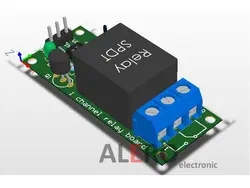 فایل PCB ماژول رله تک کاناله با اپتوکوپلر - گروه الکترونیک آلرو