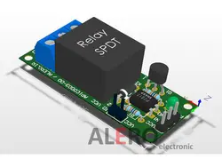 فایل PCB ماژول رله تک کاناله با اپتوکوپلر - گروه الکترونیک آلرو