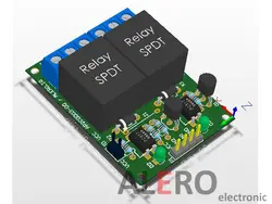 فایل PCB ماژول رله دو کاناله با اپتوکوپلر - گروه الکترونیک آلرو