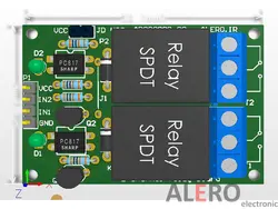 فایل PCB ماژول رله دو کاناله با اپتوکوپلر - گروه الکترونیک آلرو