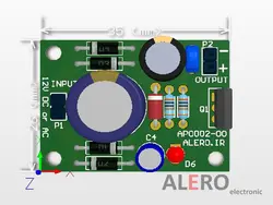 فایل PCB و اطلاعات کامل رگولاتور ولتاژ ترانزیستوری سری 9V - گروه الکترونیک آلرو